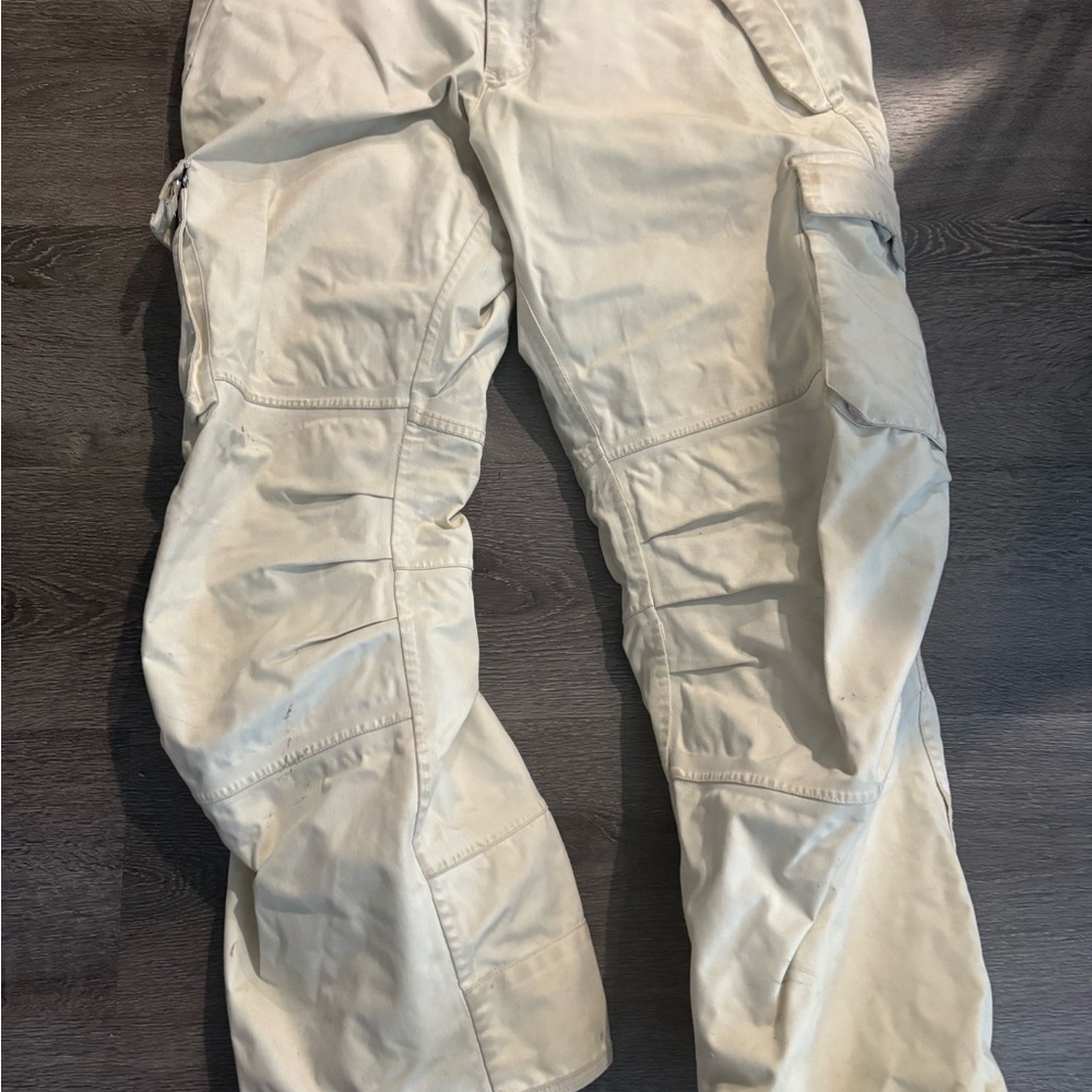 Burton Men's Light Beige snowboard Cargo Pants gore Tex